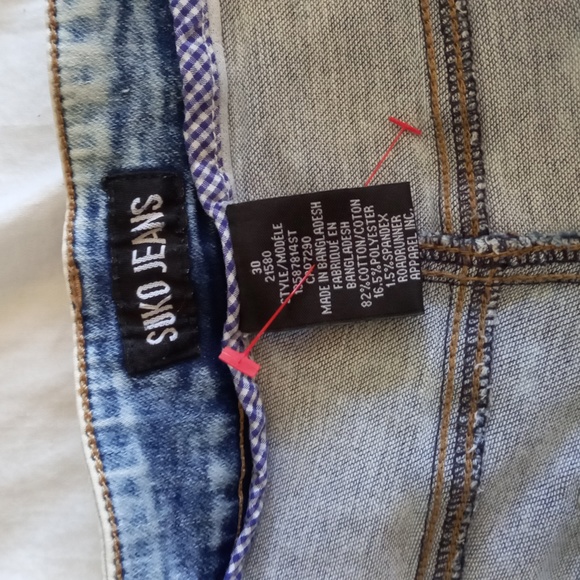 Suko Acid Wash Jean Shorts 30 Waist - Picture 2 of 5